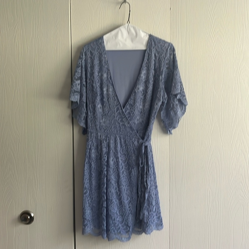 Beautiful periwinkle wrap dress